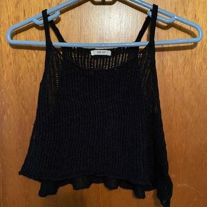 San Joy Black Crop Top